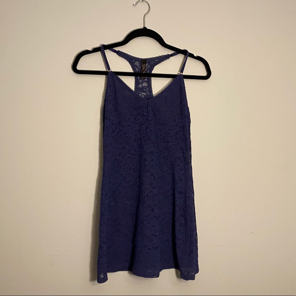 Victoria’s Secret lace slip, navy blue